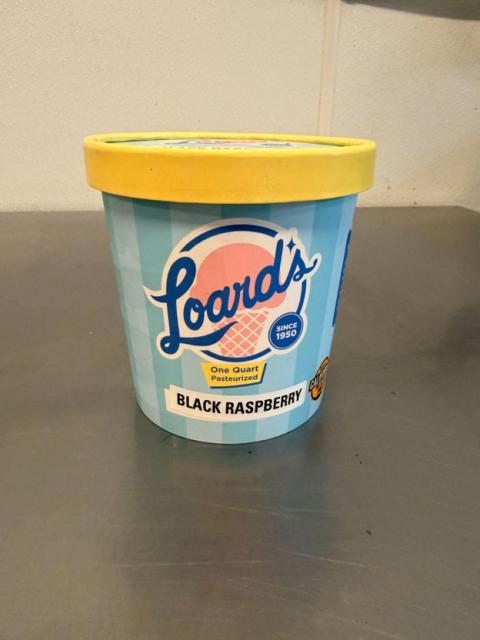Image of Loard’s One Quart Black Raspberry Ice Cream