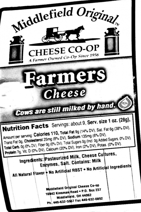 Middlefield Original Cheese Co-op Farmers Cheese