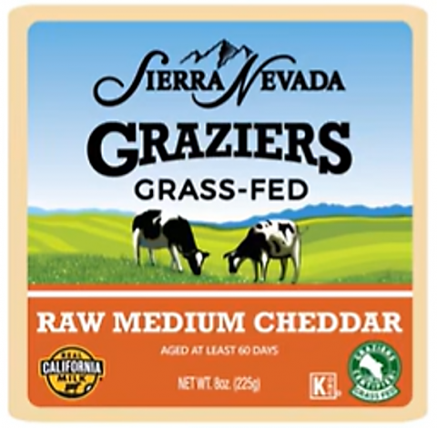 Image of Sierra Nevada Graziers Raw Medium Cheddar Cheese, 8 oz.