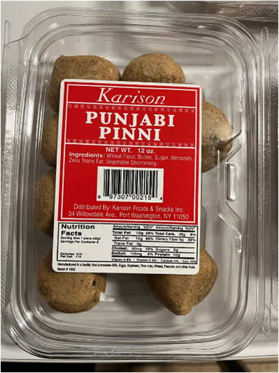 KARISON PUNJABI PINNI, NET WT. 12 oz., UPC 897307002154