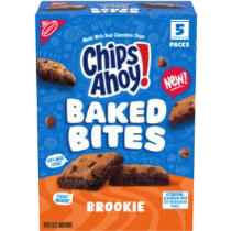 Image of case label, Chips Ahoy Baked Bites, Brookie, 5 ct, UPC 44000085650”