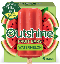 Outshine Fruit Bars Watermelon, 6 Bars, UPC 041548413624