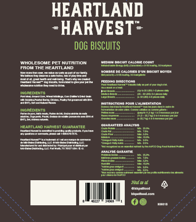 Heartland Harvest Dog Biscuits — back of package