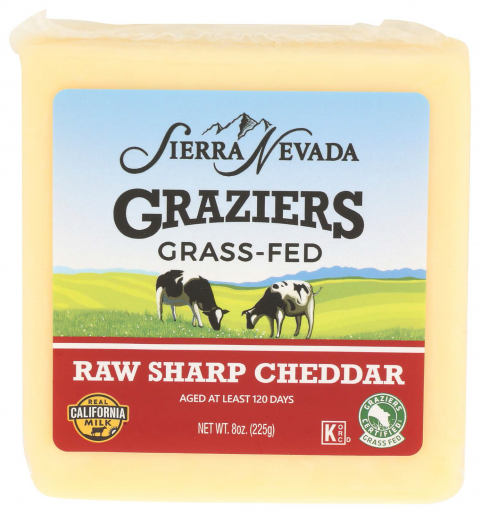 Image of Sierra Nevada Graziers Raw Sharp Cheddar Cheese, 8 oz.