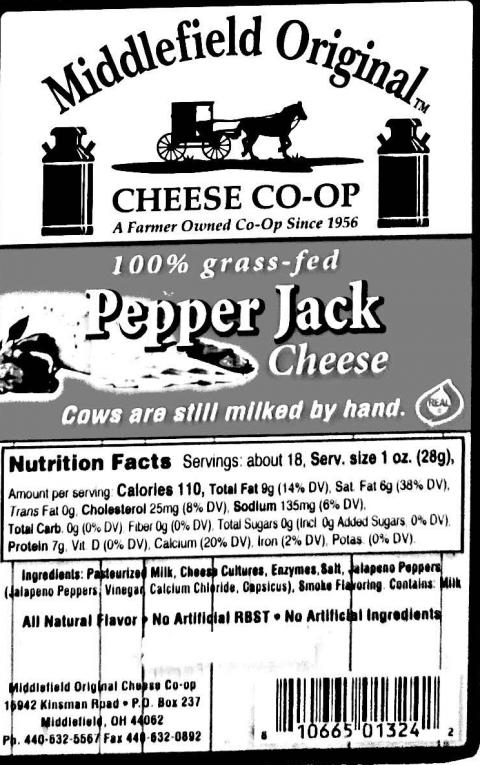 Middlefield Original Cheese Co-op Pepper Jack Cheese