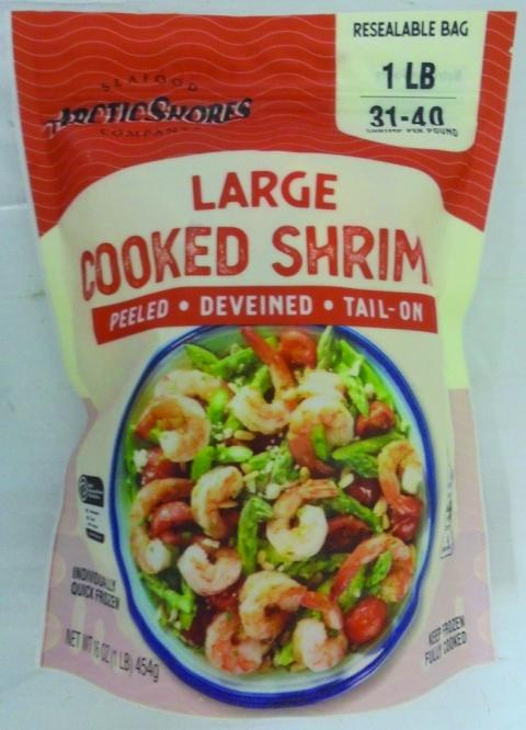 FROZEN LARGE COOKED SHRIMP 31/40 ARTIC SHORES 1LB BAG