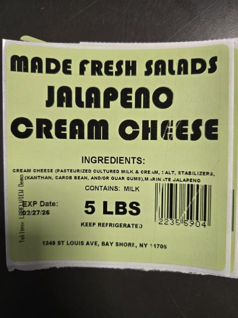 Jalapeno Cream Cheese 2/27/26