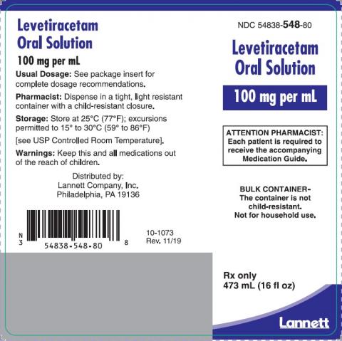 Label, Levetiracetam Oral Solution