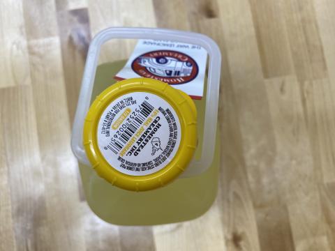 Top of lid, Homestead Creamery Lemonade