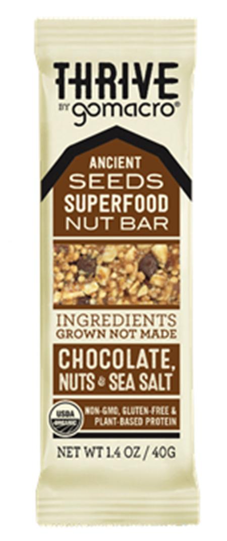 Chocolate, Nuts + Sea Salt Thrive Bar, Net Wt. 1.4 oz