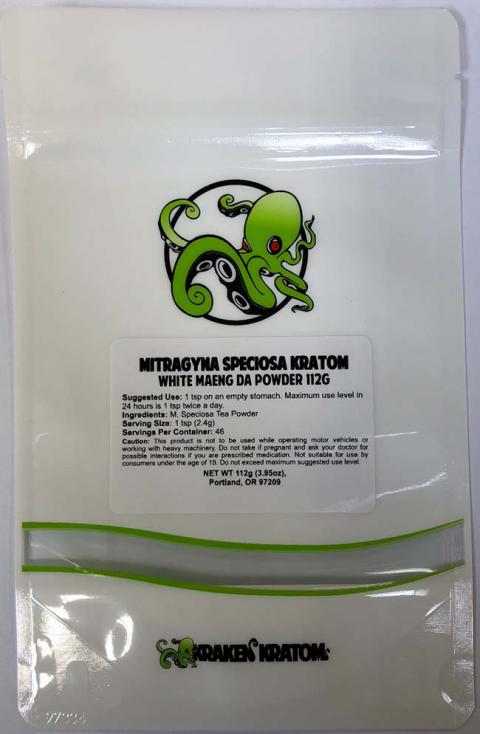 "MITRAGYNA SPECIOSA KRATOM WHITE MAENG DA POWDER 112 G"