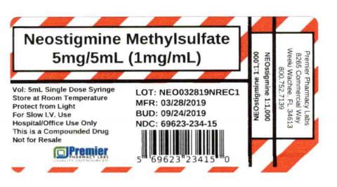Neostigmine Methylsulfate 5mg/5mL (1mg/mL), Premier Pharmacy Labs