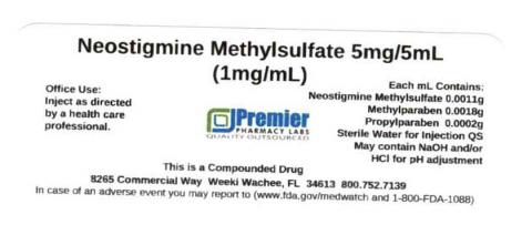 Neostigmine Methylsulfate 5mg/5mL (1mg/mL), Premier Pharmacy Labs