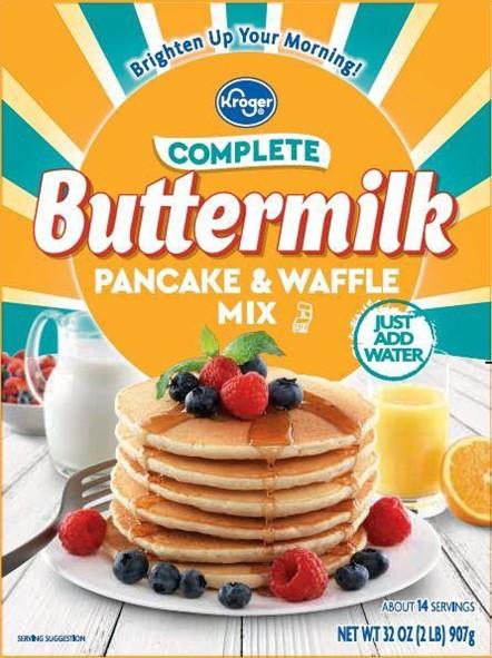 Label, Kroger Buttermilk Pancake & Waffle Mix