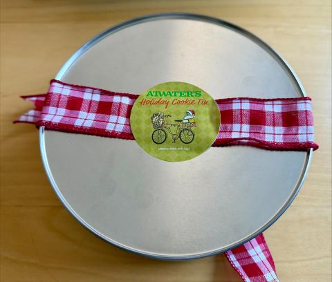 Atwater's cookie tin – bottom label