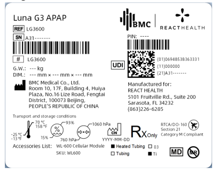Luna G3 APAP Package Label