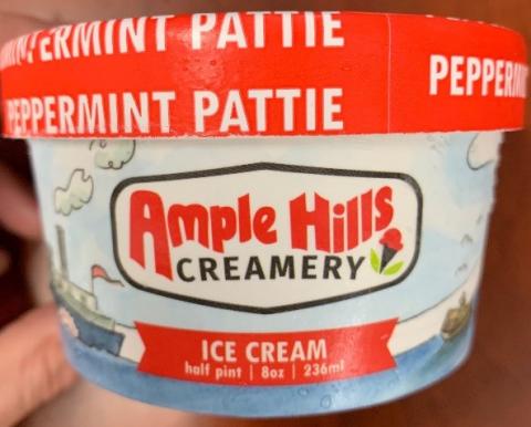 Side label, Peppermint Pattie Ice Cream