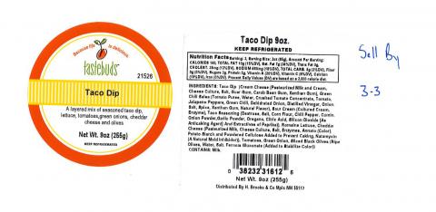 Tastebuds Taco Dip 9 oz