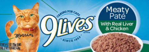 Image 2 - Label, 9Lives Meaty Pate with Liver and Chicken