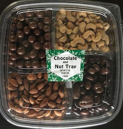 Front Label, Chocolate and Nut Tray