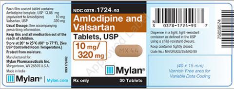 Amlodipine and Valsartan Tablets, USP 10mg/320mg