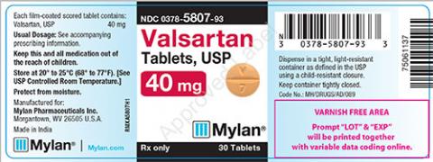 Amlodipine and Valsartan Tablets, USP 40mg