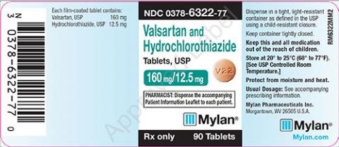 Amlodipine and Valsartan ablets, USP 160mg/12.5mg