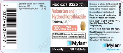 Amlodipine and Valsartan Tablets, USP 320mg/25mg