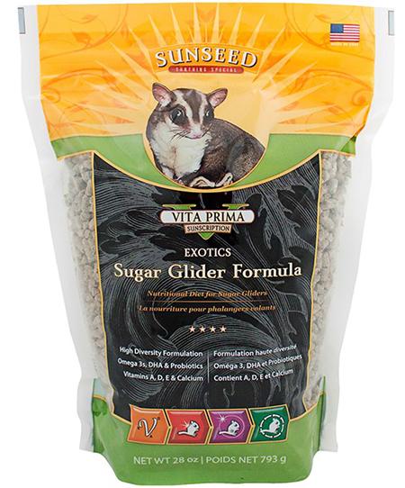 Product image front of package Sunseed Vita Prima Exotics Sugar Glider Formula, 28oz