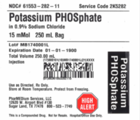 Label - Potassium PHOSphate in 0.9% Sodium Chloride 15 mMol 250 mL Bag