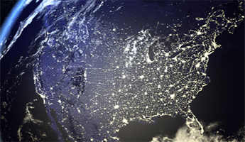 Image of North America from outer space. Getty Images