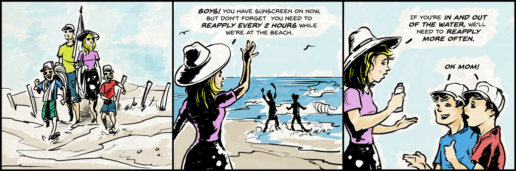 ComicStrip-Sunscreen Every 2 hours