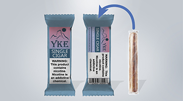 Single cigar in packaging