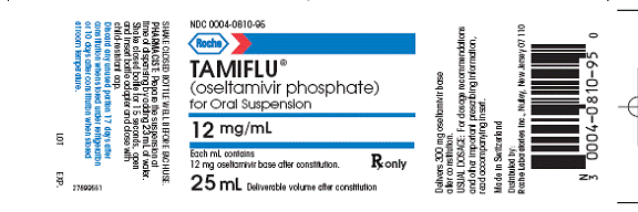 old Tamiflu carton and container labeling