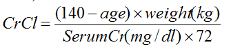 Cockcroft-Gault equation