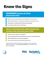 BeSafeRx Beware of the Signs Fact Sheet thumbnail