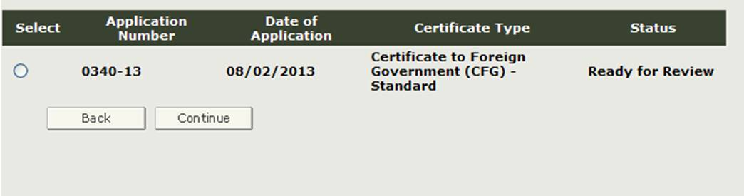 Figure 7 Request additiona certificates application list