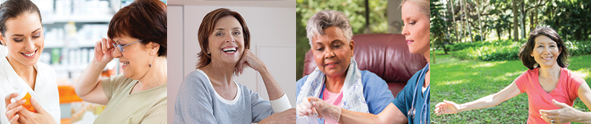 collage of older women