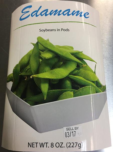 "Edamame, Soybeans in Pods, Net Wt. 8 oz (227g) package"