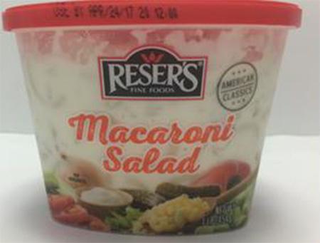 "Reser's Macaroni Salad in container, front"