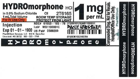 " Image 4 - 1 mg/mL HYDROmorphone HCl in 0.9% Sodium Chloride"