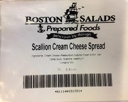 Boston Salads, Scallion Cream Cheese Spread