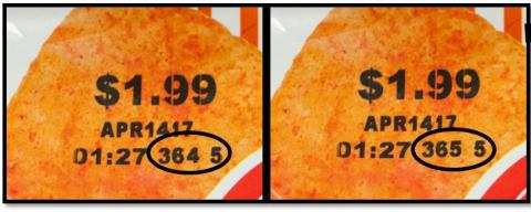 Golden Flake Hot Thin & Crispy Potato chips, Lot numbers 364-5 and 365-5