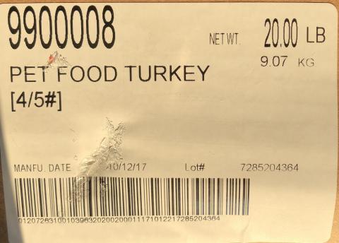 Image 2 - Raws For Paws Recalls Turkey Pet Food Because of Possible Salmonella Health Risk_03.jpg