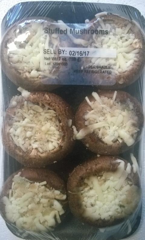 Stuffed Mushrooms, (6 count tray, 7 oz.), principal display