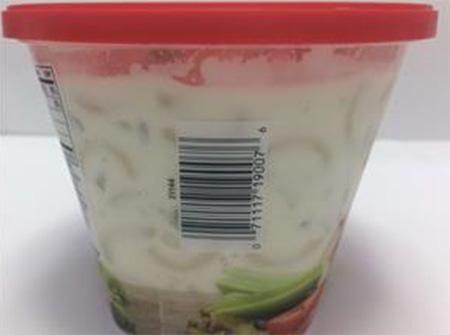 "Reser's Macaroni Salad in container, back"