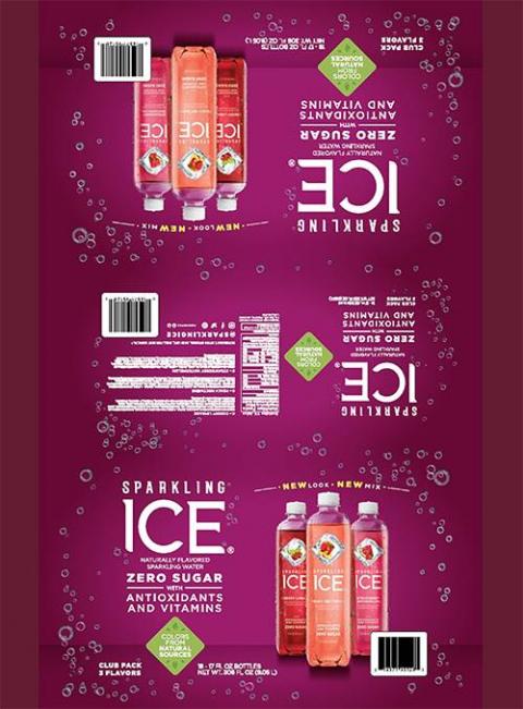 SPARKLING ICE CHERRY LIMEADE NATURALLY FLAVORED SPARKLING WATER 17 FL OZ (502.8 mL), CLUB PACK WITH 3 FLAVORS, 18 BOTTLES