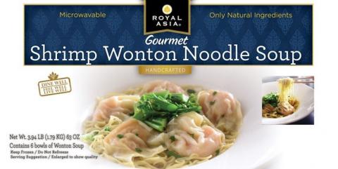 Royal Asia Gourmet Shrimp Wonton Noodle Soup Net Wt. 3.94lb (1.79kg) 63oz.