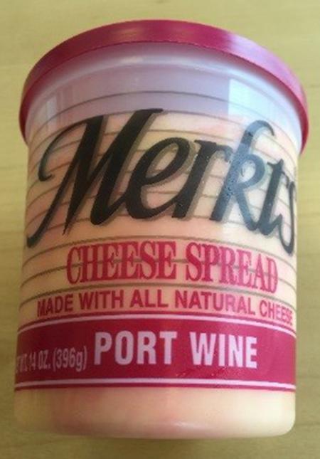Merkts Port Wine Cheese Spread, Front Label