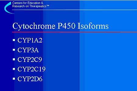 Cytochrome P450 Isoforms